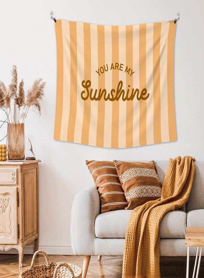 XLDLIOO You Are My Sunshine Kids Classroom Tapestry, Kids Wall Tapestry Hanging for Bedroom, Orange Striped Tapestries Decor Art for Boys Girls Toddler Nursery Room Playroom 40x30in - Image 2